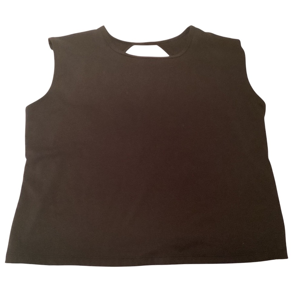 CALIA Womens XXL Open Back Inspire Tank, Black WAX15119 Sleeveless Active Top